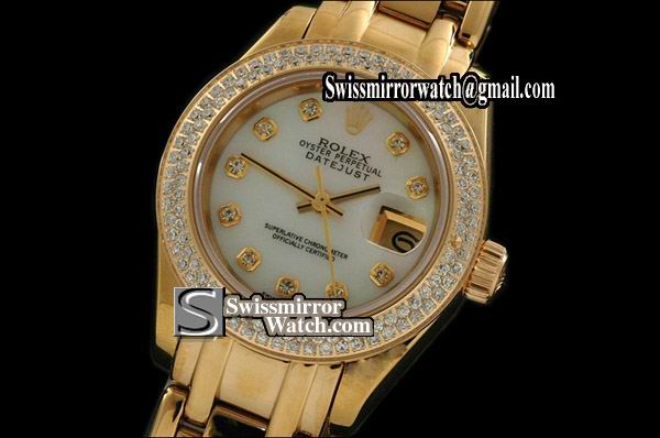 Ladeis Rolex Datejust M-piece Double Diam MOP Wht Diam Marker Eta 2671 Replica Watches