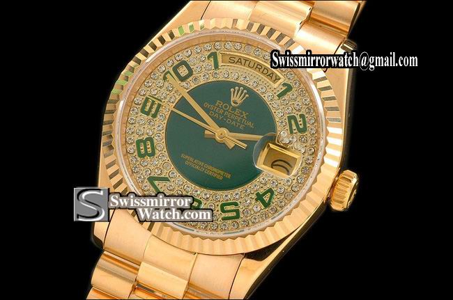 Rolex Day-Date FG 50 Anni Ed Diamond Numeral Swiss Eta 2836-2 Replica Watches