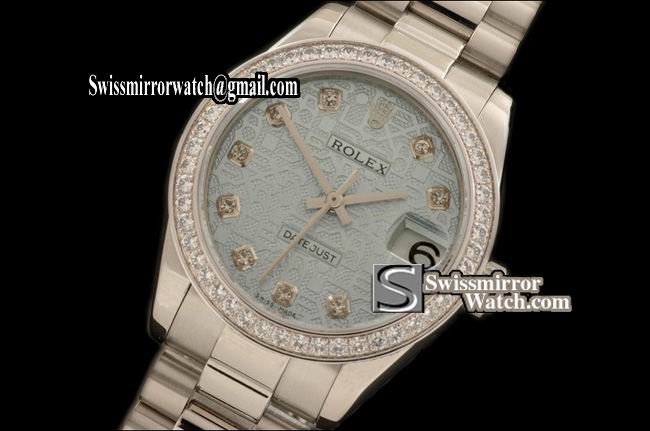 Rolex Day-Date 2 SS President Diamonds L-Blue Jubilee Diamond Eta 2836 Replica Watches