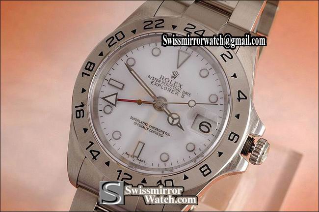 Rolex Explorer II SS White Swiss Eta 2836-2 Watches