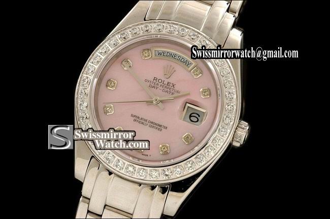 Rolex Day-Date SS Masterpiece MOP Pink Dial Diam Markers/Bez Replica Watches