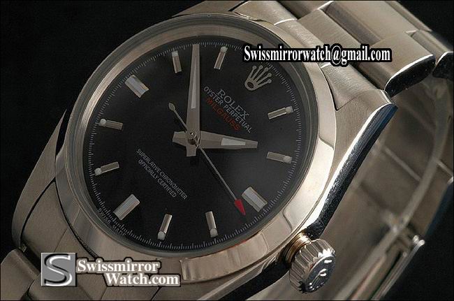 Rolex SS Black Dial Swiss Eta 2836-2 Watches