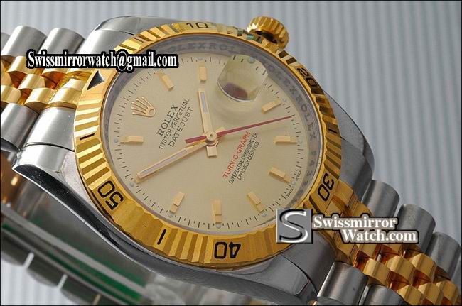 Rolex TT SS/YG TURN O GRAPH Jub TT Gold Swiss Eta 2836-2