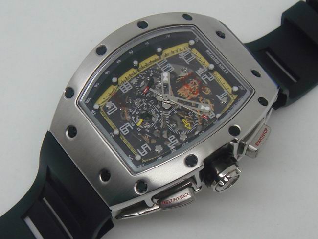 Richard Mille RM011 Philippe Massa SS/Yellow Asia 2813 21J Replica Watches