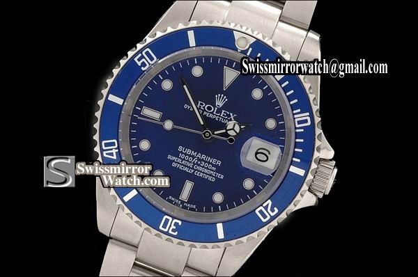 Rolex Submariner SS Blue Dial (Summer Blue Special Ed) Swiss Eta
