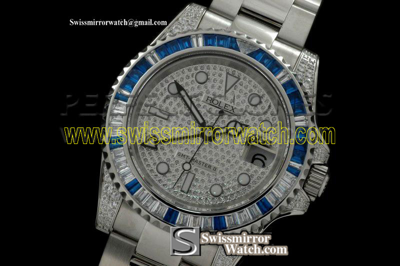 Rolex 50th Anniversary GMT SS Diam Swiss Eta 2836 GMT Hand Watch