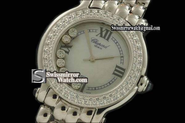 Chopard Happy Sport Diamonds Ladies SS MOP White Swiss Quartz